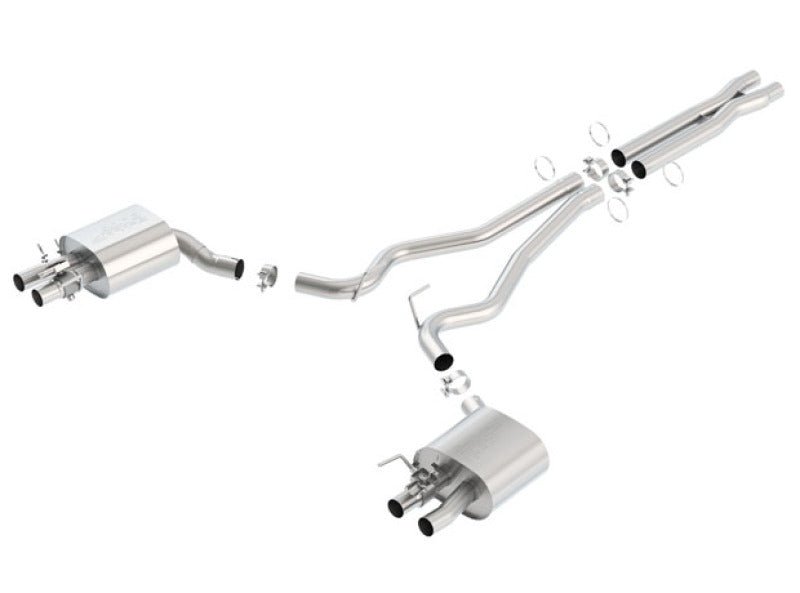 Borla 15-16 Ford Mustang Shelby GT350 5.2L ATAK Cat Back Exhaust (Uses Factory Valence) - Crew Original