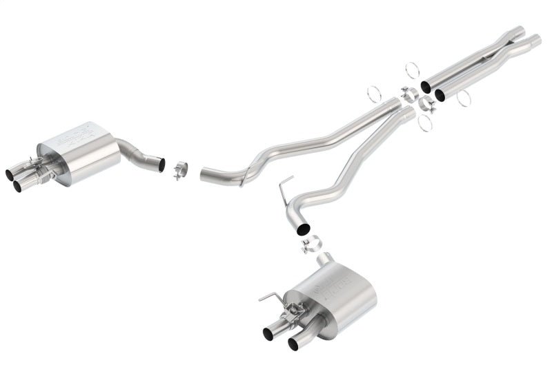 Borla 15-16 Ford Mustang Shelby GT350 5.2L ATAK Cat Back Exhaust (Uses Factory Valence) - Crew Original