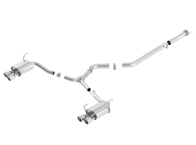 Borla 15-16 Subaru WRX / STI 2.5L S-Type Cat-Back Exhaust Quad Rd RL Tips - Crew Original