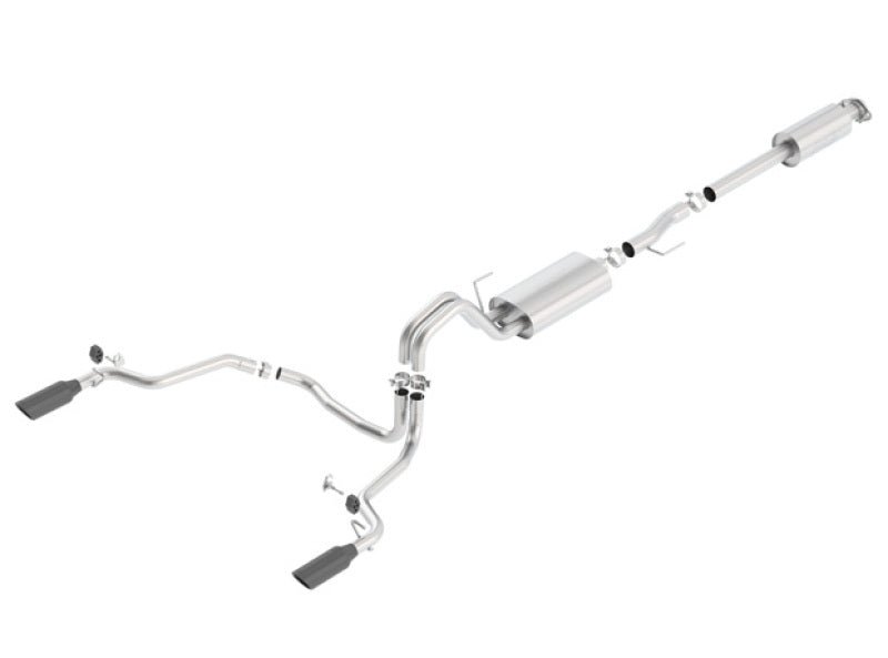 Borla 15-17 F-150 2.7/3.5L V6 EcoBoost / 5.0L V8 Black Chrome Cat-Back Touring Exhaust - Crew Original