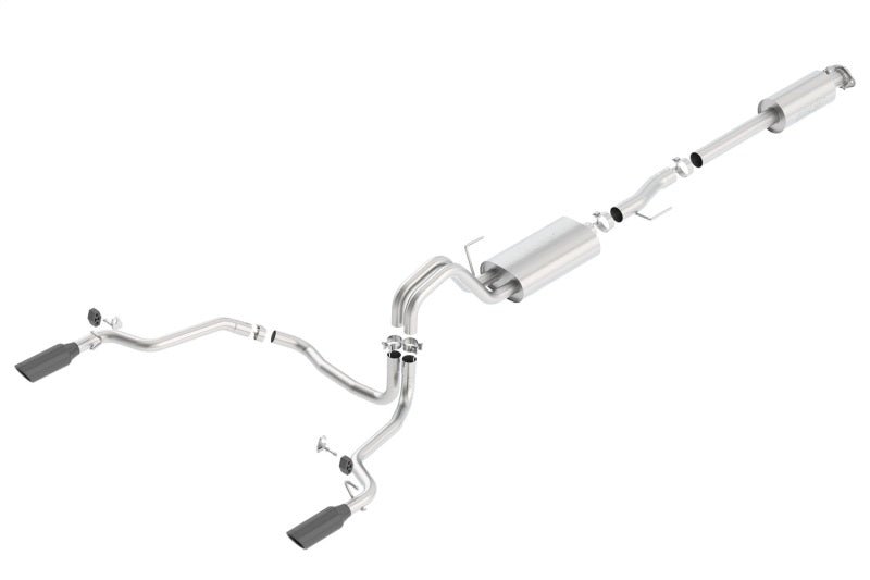 Borla 15-17 F-150 2.7/3.5L V6 EcoBoost / 5.0L V8 Black Chrome Cat-Back Touring Exhaust - Crew Original