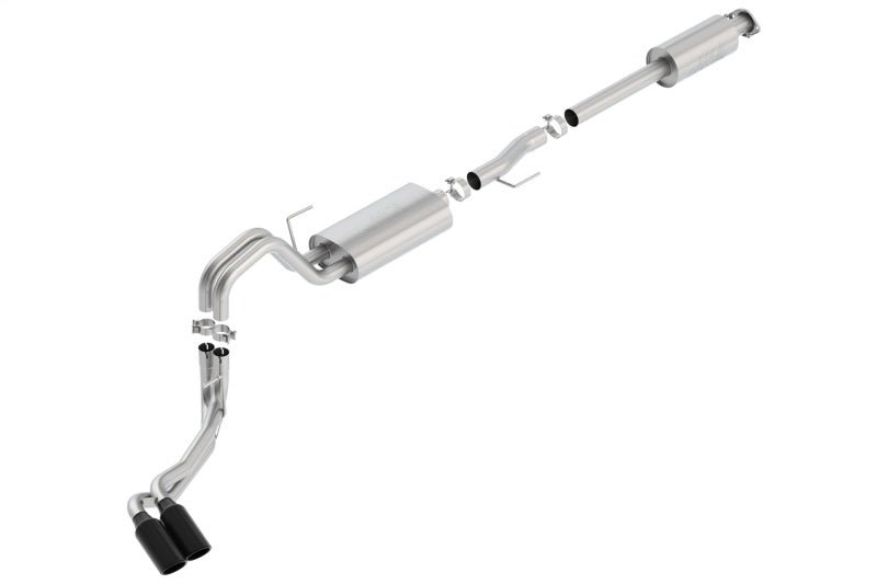 Borla 15-17 F-150 2.7L/ 3.5L EcoBoost/ 5.0L V8 4in. Tip Side Exit S-type Exhaust Black Chrome - Crew Original
