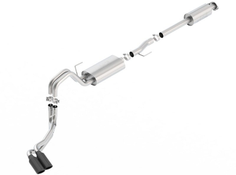 Borla 15-17 F-150 2.7L/ 3.5L EcoBoost/ 5.0L V8 4in. Tip Side Exit S-type Exhaust Black Chrome - Crew Original