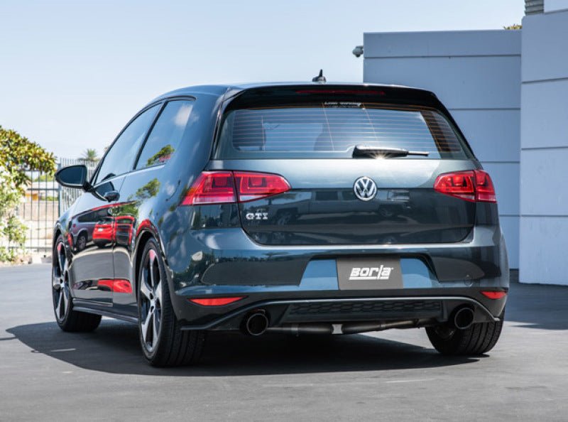Borla 15-17 Volkswagen GTI (MK7) 2.0T AT/MT SS S-Type Catback Exhaust w/Black Chrome Tips - Crew Original