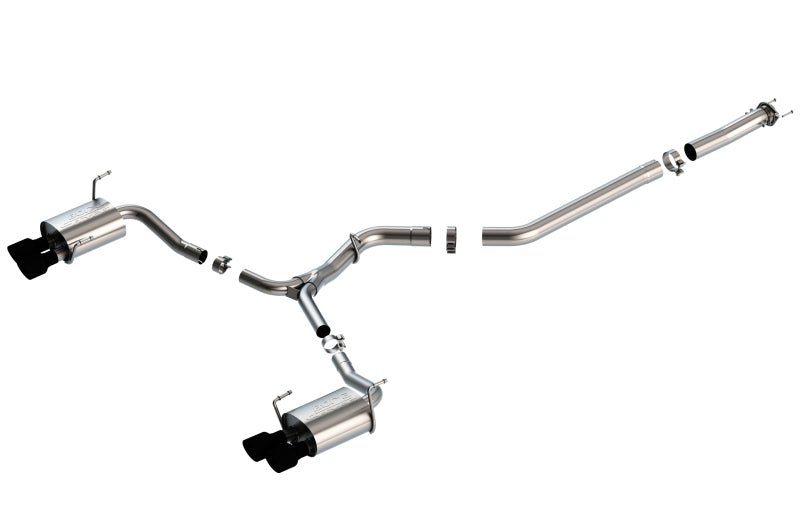 Borla 15-19 Subaru WRX/STI 2.5L Turbo 3in S-Type Catback Exhaust - 2.5in Black Chrome Tips - Crew Original