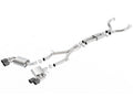 Borla 16-17 Chevy Camaro 6.2L 4in Dual CF Tips w/Black Core Dual Split Exit ATAK Catback Exhaust - Crew Original