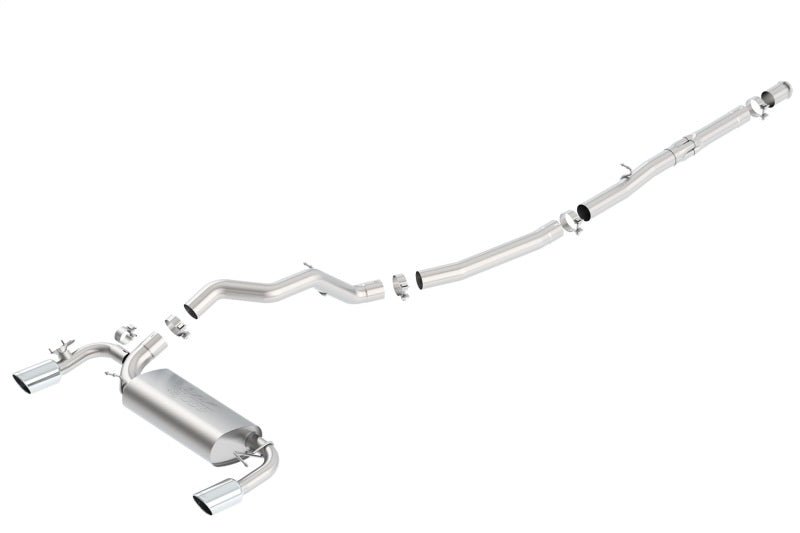 Borla 16-17 Ford Focus RS 2.3L MT Round Angle-Cut Tips Split Rear Exit ATAK Catback Exhaust - Crew Original