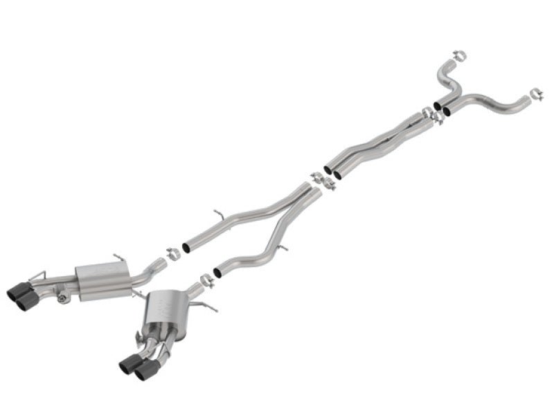 Borla 16-18 Cadillac CTS-V 6.2L V8 2.75in Diameter S Type Catback Exhaust w/ Valves Black Chrome Tip - Crew Original