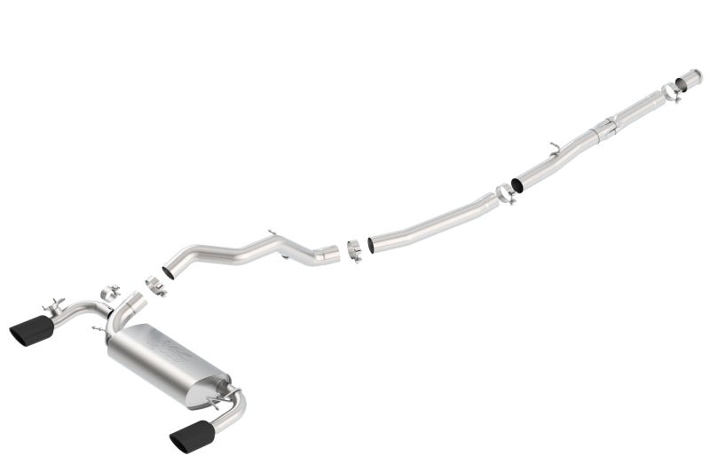 Borla 16-18 Ford Focus RS 2.3L MT AWD ATAK Catback Exhaust w/ Black Chrome Tip - Crew Original