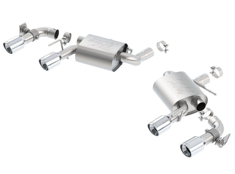 Borla 16 Chevy Camaro SS 6.2L w/ Dual NPP Atak Quad RD RL Tips Dual Exit Rear Section Exhaust - Crew Original