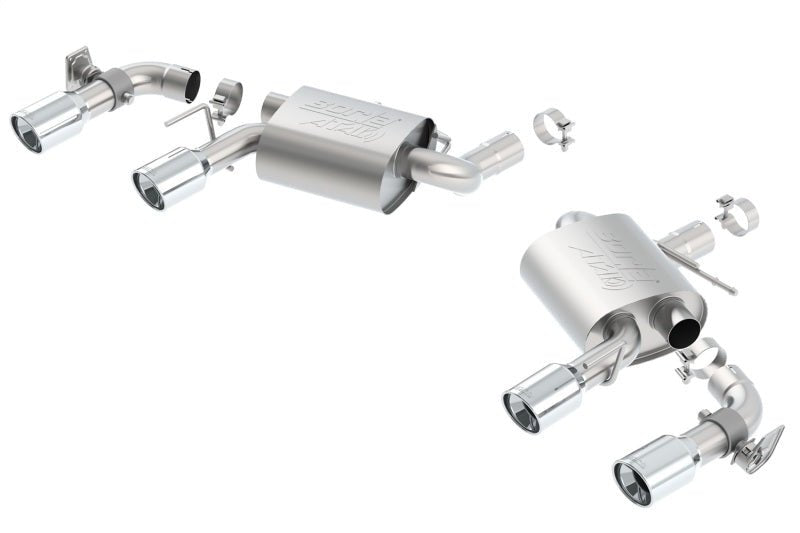 Borla 16 Chevy Camaro SS 6.2L w/ Dual NPP Atak Quad RD RL Tips Dual Exit Rear Section Exhaust - Crew Original