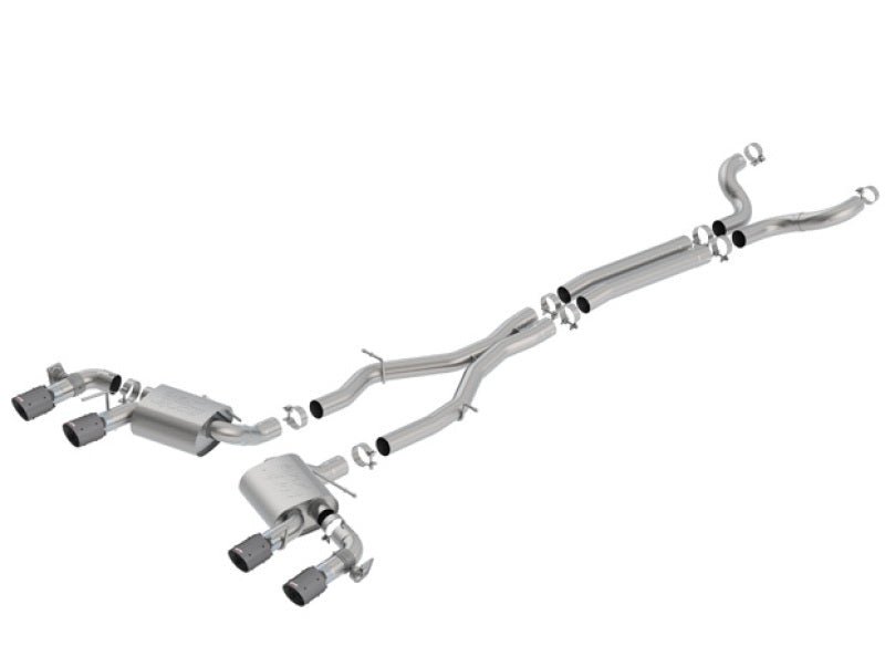 Borla 17-18 Chevrolet Camaro ZL1 6.2L V8 Atak Catback Exhaust w/ Dual Mode Valves CF Black Anod - Crew Original