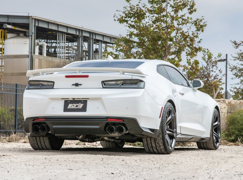 Borla 17-18 Chevrolet Camaro ZL1 6.2L V8 S Type Catback Exhaust w/ Dual Mode Valves CF Black Anod - Crew Original
