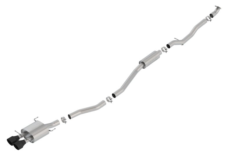 Borla 17-19 Honda Civic SI 1.5L Turbo MT S-Type 2.75in Cat-Back Exhaust Ceramic Black Tip - Crew Original