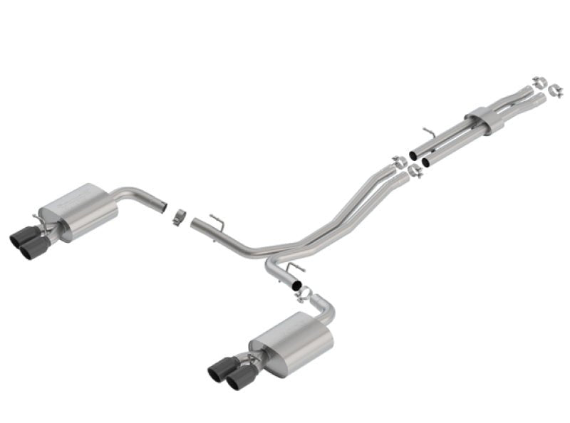 Borla 18-19 Ford Explorer Sport 3.5L 2.5in 2.25in Diameter S-Type Exhaust Black Chrome 3.5in Tip - Crew Original