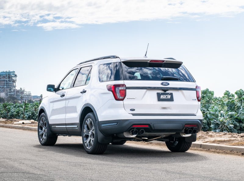 Borla 18-19 Ford Explorer Sport 3.5L 2.5in 2.25in Diameter S-Type Exhaust Black Chrome 3.5in Tip - Crew Original