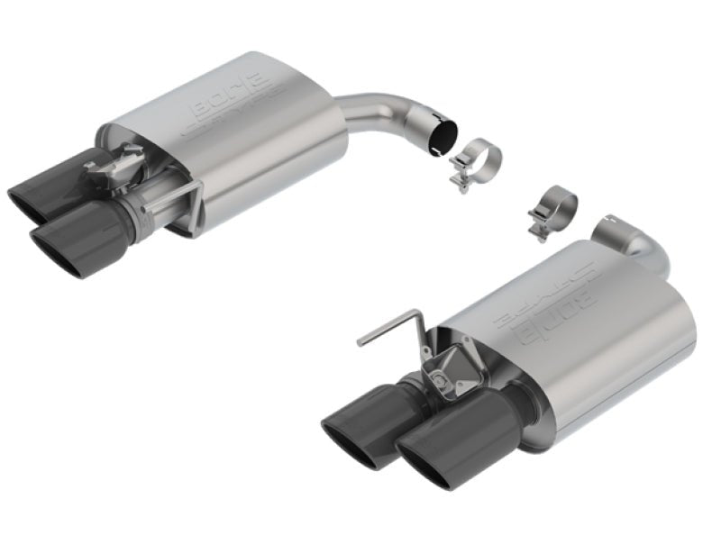 Borla 18-19 Ford Mustang GT 5.0L AT/MT 2.5in S-Type Axle Back Exhaust w/ Valves - Black Chrome Tips - Crew Original
