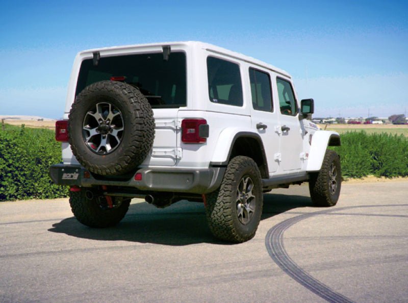 Borla 18-19 Jeep Wrangler JL/JLU 2.0L 4Cyl 2DR/4DR Axle Back Exhaust ATAK w/ 2.5in Tips - Black - Crew Original