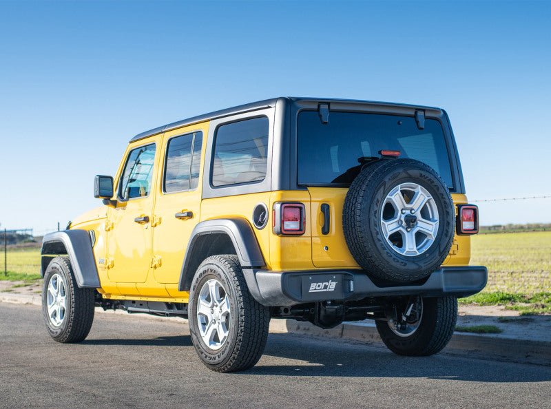 Borla 18-20 Jeep Wrangler JLU 3.6L V6 Climber Turn Down Exit Cat-Back Exhaust - Crew Original