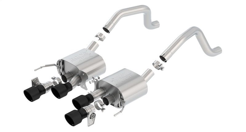 Borla 2015+ Chevy Corvette C7 Z06 6.2L Axle Back ATAK Exhaust Black Quad Tips w/o AFM w/ NPP - Crew Original