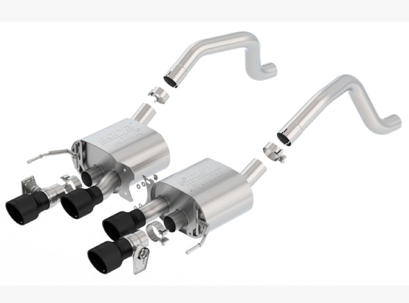 Borla 2015+ Chevy Corvette C7 Z06 6.2L Axle Back ATAK Exhaust Black Quad Tips w/o AFM w/ NPP - Crew Original