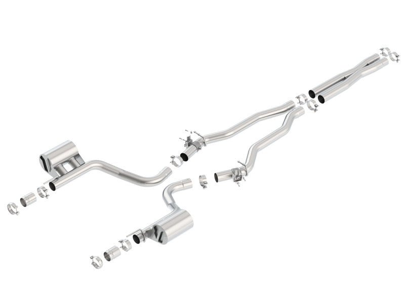 Borla 2015 Dodge Charger Hellcat 6.2L V8 ATAK Catback Exhaust w/ Valves No Tips Factory Valance - Crew Original