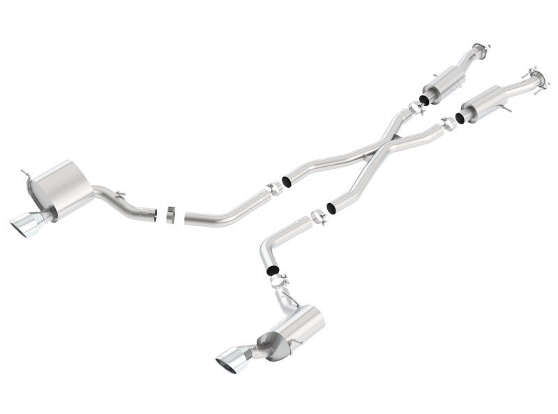 Borla 2015 Jeep Grand Cherokee SRT8 S-Type Dual Round Rolled Exit Catback Exhaust - Crew Original