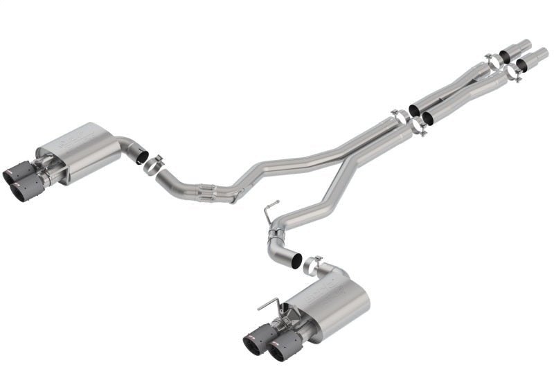 Borla 2018 Ford Mustang GT 5.0L AT/MT 3in Atak Catback Exhaust w/ Valves (Carbon Fiber Black Tip) - Crew Original