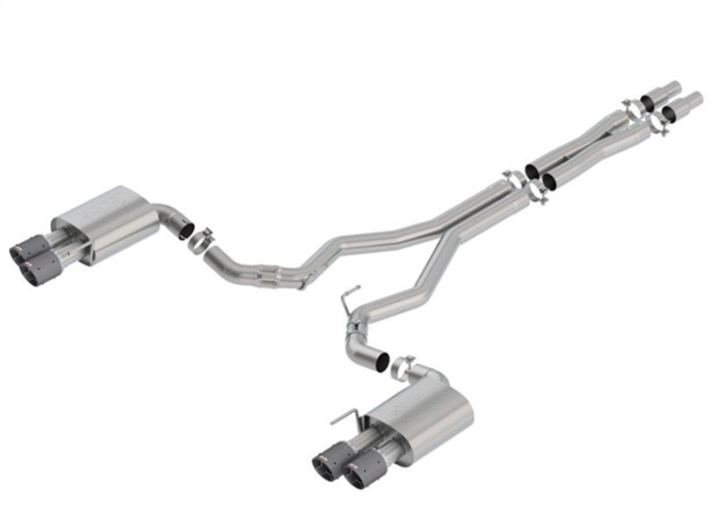 Borla 2018 Ford Mustang GT 5.0L AT/MT (w/o Valves) ATAK 3in Cat-Back Exhaust w/Carbon Fiber Tips - Crew Original