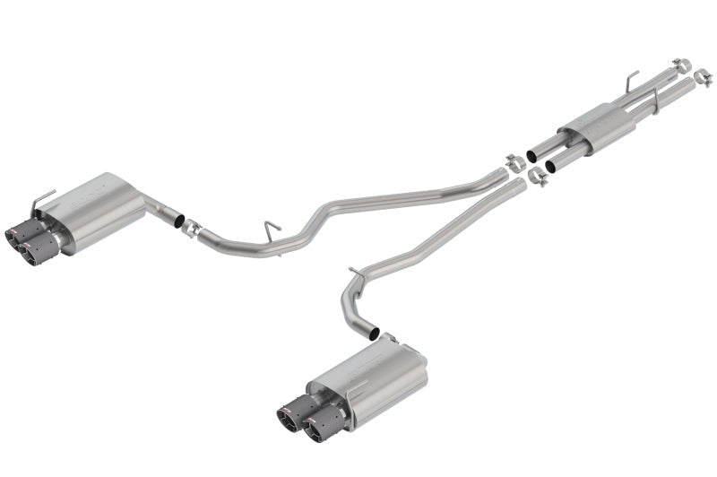 Borla 2020 Ford Explorer ST 3.0L V6 2.25in ATAK Exhaust - Carbon Fiber Tips - Crew Original