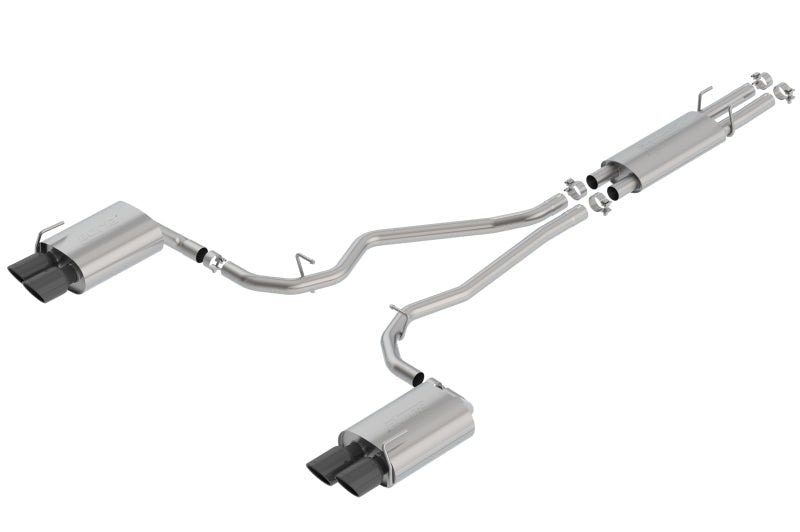 Borla 2020 Ford Explorer ST 3.0L V6 2.25in S-type Exhaust - Black Chrome Tips - Crew Original