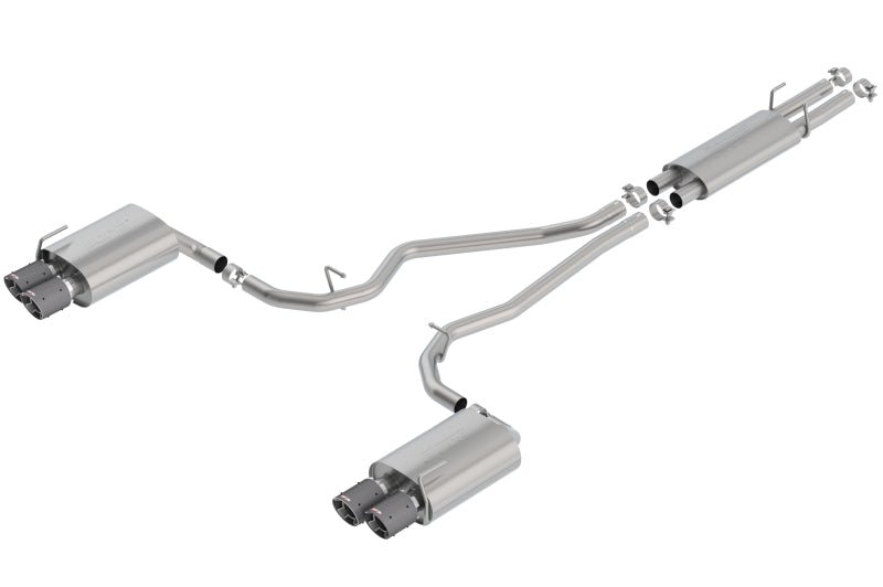 Borla 2020 Ford Explorer ST 3.0L V6 2.25in S-type Exhaust - Carbon Fiber Tips - Crew Original