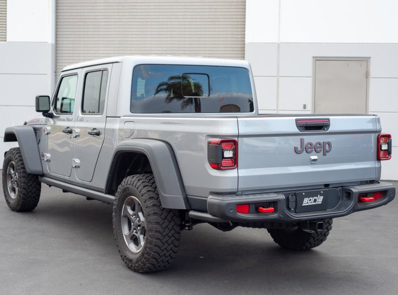 Borla 2020 Jeep Gladiator JT 3.6L V6 AWD 2.75in Touring Climber Black Turndown Tip & Over-Axle - Crew Original