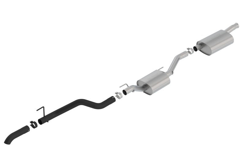 Borla 2020 Jeep Gladiator JT 3.6L V6 AWD 2.75in Touring Climber Black Turndown Tip & Over-Axle - Crew Original