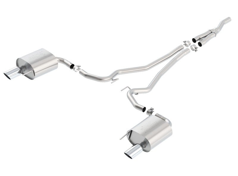 Borla Atak Cat Back 15-17 Ford Mustang 2.3L EcoBoost MT/AT 2.25in pipe 4in tip - Crew Original