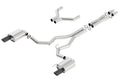 Borla Atak Cat-Back 15-17 Ford Mustang GT 5.0L V8 MT/AT 3in pipe 4in Black Chrome Tips - Crew Original