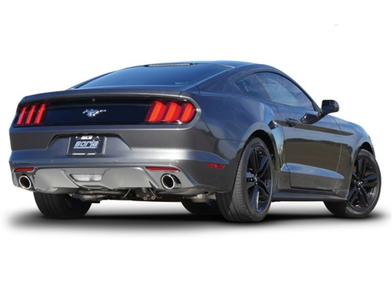 Borla ATAK Cat Back 15 Ford Mustang 3.7L V6 MT/AT 2.25in Pipe 4in Single Round Rolled Tips - Crew Original