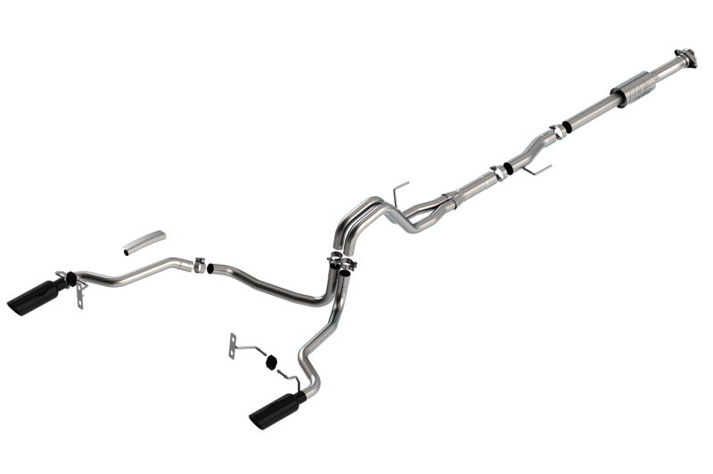Borla F-150 2021 2.7L/3.5L 4dr CC SB EC STB Lari/King R/Plinum/LTD 3/2.25 SRE CB AK BLK CHR Tips - Crew Original