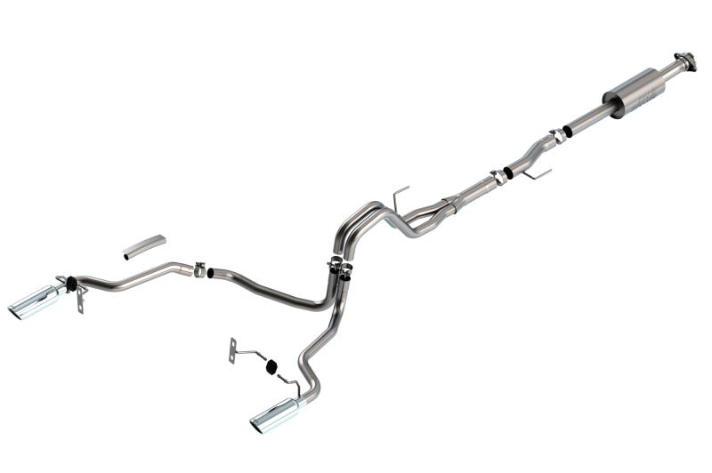 Borla F-150 2021 2.7L/3.5L 4dr CC SB EC STB Lari/King R/Plinum/LTD 3/2.25 SRE CB S-Type CHR Tips - Crew Original