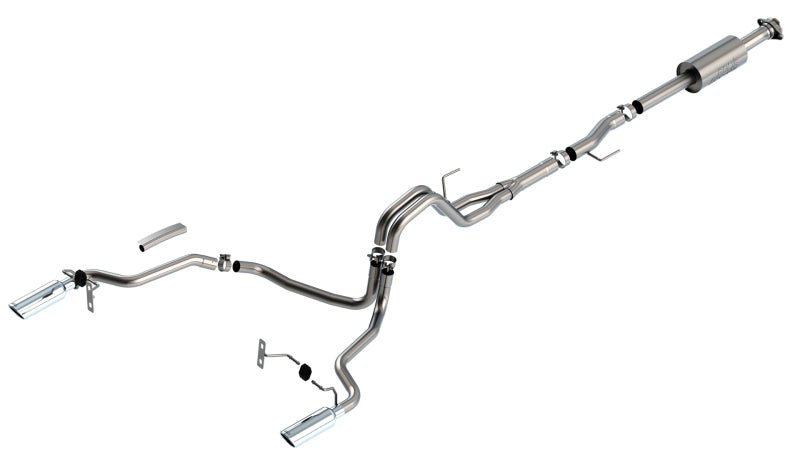 Borla F-150 2021 2.7L/3.5L 4dr CC SB EC STB Lari/King R/Plinum/LTD 3/2.25 SRE CB S-Type CHR Tips - Crew Original