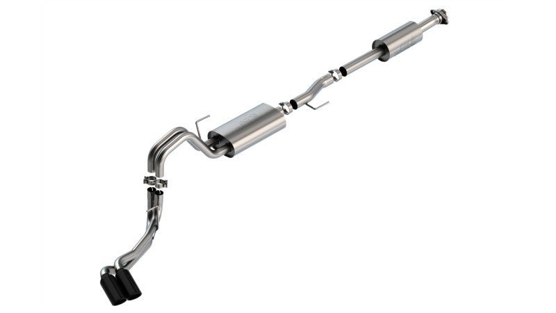 Borla F-150 2021 2.7L/3.5L 4dr CC SB EC STB Lar/KingR/Plnm/LTD 3/2.25 DSE CB Touring BLK CHR Tips - Crew Original