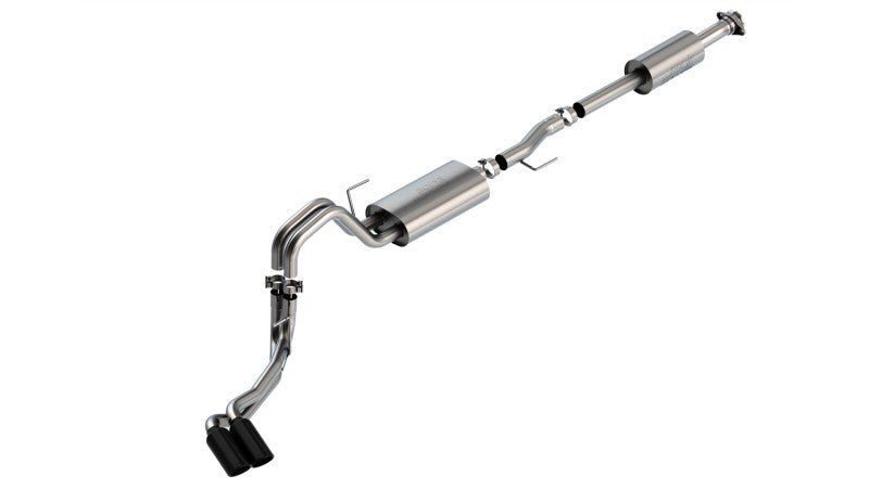 Borla F-150 2021 3.3L CC SB EC STB XL/XLT/Lariat/KR/Plnm/LTD 3/2.25 DSE Cat-Back S-Type BLK CHR Tips - Crew Original