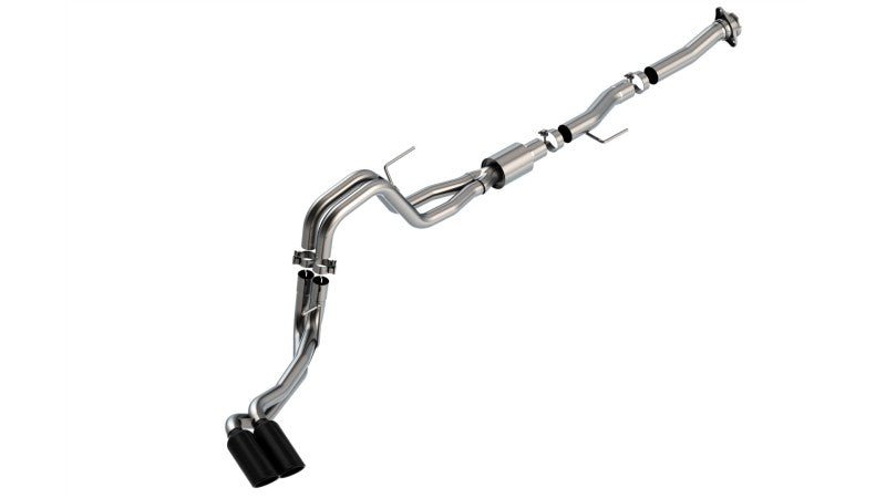 Borla F-150 2021 5.0L 2dr RC SB (122.8 WB) XL/XLT 3/2.25 DSE Cat-Back ATAK Black Chrome Tips - Crew Original