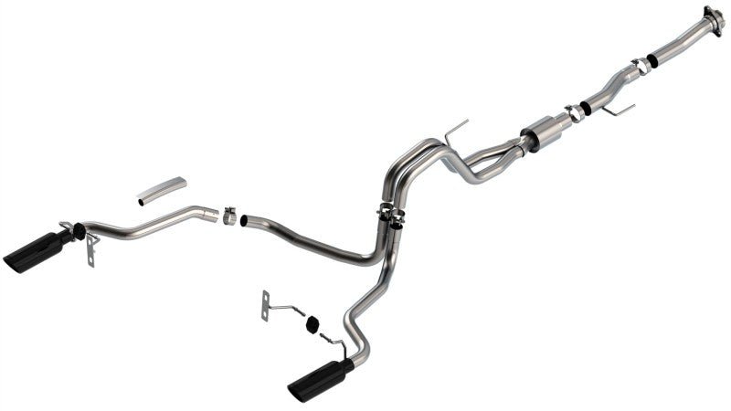 Borla F-150 2021 5.0L 2dr RC SB (122.8 WB) XL/XLT 3/2.25 SRE Cat-Back ATAK Black Chrome Tips - Crew Original
