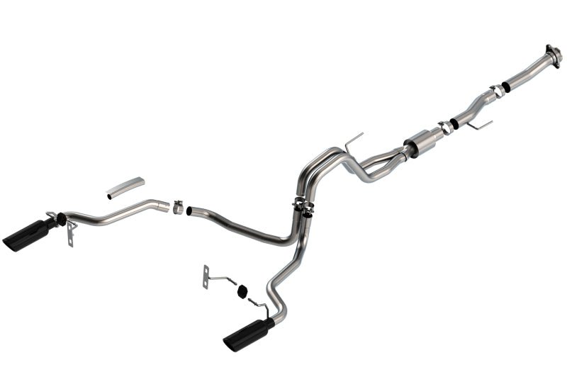 Borla F-150 2021 5.0L 2dr RC SB (122.8 WB) XL/XLT 3/2.25 SRE Cat-Back ATAK Black Chrome Tips - Crew Original