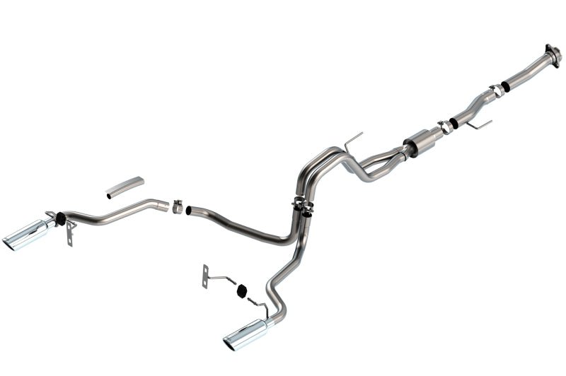 Borla F-150 2021 5.0L 2dr RC SB (122.8 WB) XL/XLT 3/2.25 SRE Cat-Back ATAK Chrome Tips - Crew Original