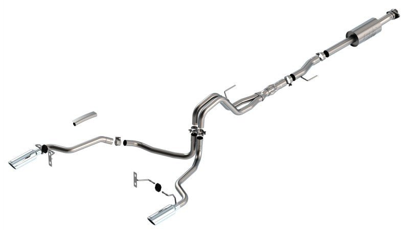 Borla F-150 2021 5.0L 4dr CC SB EC STB Lariat/KR/Platinum/LTD 3/2.25 SRE Cat-Back ATAK CHR Tips - Crew Original