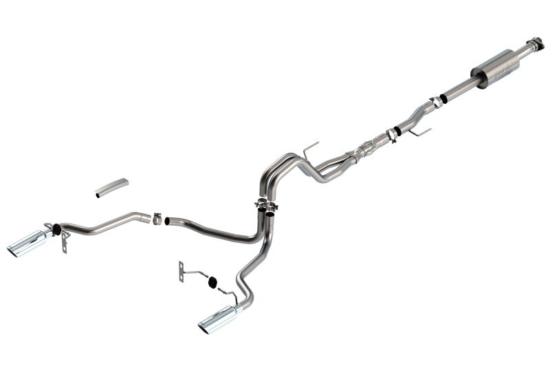 Borla F-150 2021 5.0L 4dr CC SB EC STB Lariat/KR/Platinum/LTD 3/2.25 SRE Cat-Back ATAK CHR Tips - Crew Original
