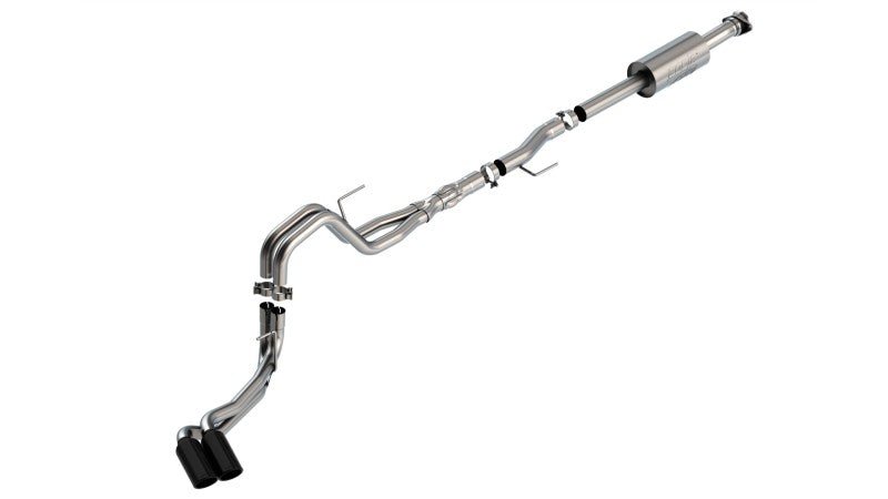 Borla F-150 2021 5.0L 4dr CC SB EC STB Lariat/KR/Platnm/LTD 3/2.25 DSE Cat-Back ATAK Black CHR Tips - Crew Original