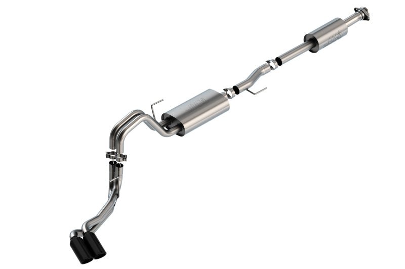 Borla F-150 2021 5.0L 4dr CC SB EC STB Lariat/KR/Pltnm/LTD 3/2.25 DSE Cat-Back Touring BLK CHR Tips - Crew Original